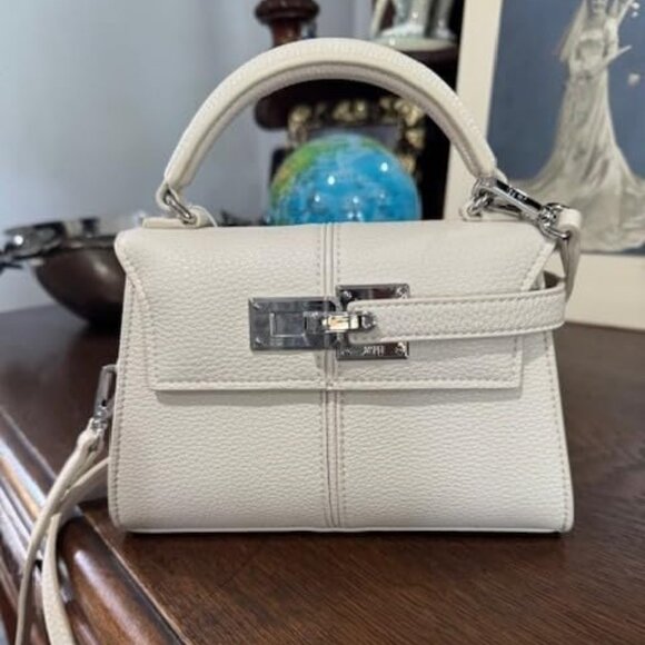 🆕Jw Pei Women White Vegan Leather Imported Elegant Sustainable Top Handle Bag - Picture 1 of 8